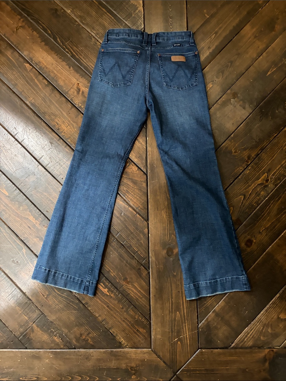 Wrangler Women's Dark Blue Flare Jeans - Picture 3 of 3